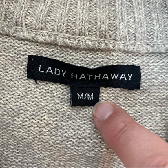 Lady Hathaway Printed Zip Up Knit Sweater Jacket - Picture 8 of 11